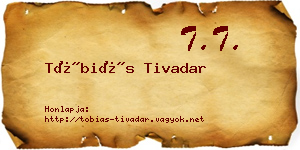 Tóbiás Tivadar névjegykártya