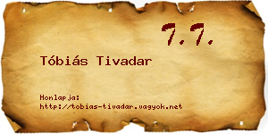 Tóbiás Tivadar névjegykártya