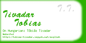 tivadar tobias business card
