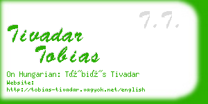 tivadar tobias business card